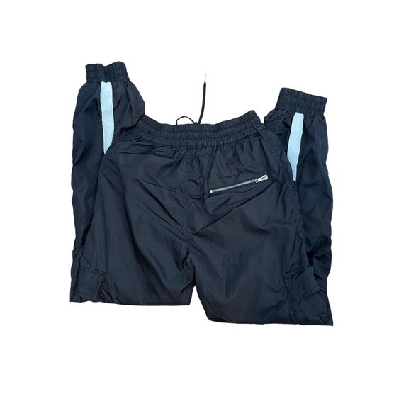 Danielle Guizio Lined Elastic Waist Drawstring Track Pants Black/White Size S - Picture 3 of 7